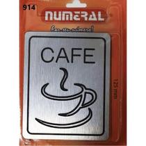 Placa de Sinalização Café Numeral 914 Placa de Sinalização Café Numeral 914