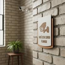 Placa De Sinalização Câmera de Segurança Placa De Sinalização Câmera de Segurança