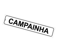 Placa de Sinalização Campainha: Entregador 5x25 cm, Poliestireno (PS)