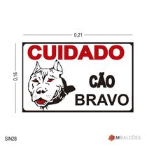 Placa de Sinalização Cão Bravo