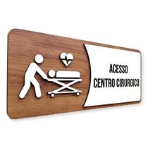 Placa De Sinalização Centro Cirúrgico - MDF 30x13cm Placa De Sinalização Centro Cirúrgico - MDF 30x13cm