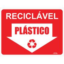 Placa de Sinalização Coleta Seletiva Material Reciclável