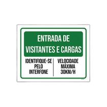 Placa De Sinalização - Condomínio Entrada Visitantes 36X46