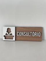 Placa de sinalização Consultório em mdf Placa de sinalização Consultório em mdf