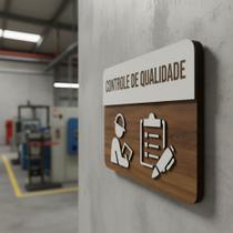Placa De Sinalização Controle de Qualidade