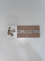 Placa de sinalização Copa/Cozinha em mdf
