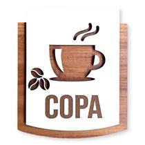 Placa De Sinalização Copa - MDF 15x13cm