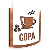 Placa De Sinalização Copa - MDF 15x13cm