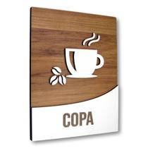 Placa De Sinalização Copa - MDF 18x14cm