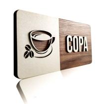 Placa De Sinalização Copa - MDF 30x13cm