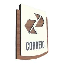 Placa De Sinalização - Correio - MDF 15x13cm