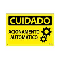 Placa De Sinalização Cuidado Acionamento Automático 30x20 Ecom IA - SC112 F9e Placa De Sinalização Cuidado Acionamento Automático 30x20 Ecom IA - SC112 F9e