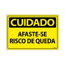 Placa De Sinalização Cuidado Afaste-se Risco De Queda 30x20 Ecom IA - SC62 F9e Placa De Sinalização Cuidado Afaste-se Risco De Queda 30x20 Ecom IA - SC62 F9e