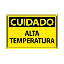 Placa De Sinalização Cuidado Alta Temperatura 30x20 Ecom IA - SC63 F9e
