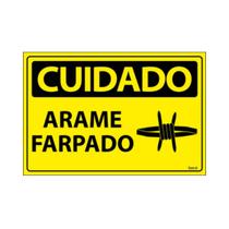 Placa De Sinalização Cuidado Arame Farpado 30x20 Ecom IA - SC111 F9e Placa De Sinalização Cuidado Arame Farpado 30x20 Ecom IA - SC111 F9e