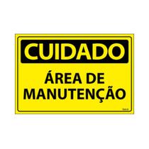 Placa De Sinalização Cuidado Área De Manutenção 30x20 Ecom IA - SC87 F9e Placa De Sinalização Cuidado Área De Manutenção 30x20 Ecom IA - SC87 F9e
