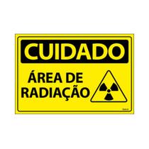 Placa De Sinalização Cuidado Área De Radiação 30x20 Ecom IA - SC84 F9e Placa De Sinalização Cuidado Área De Radiação 30x20 Ecom IA - SC84 F9e