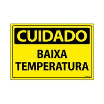 Placa De Sinalização Cuidado Baixa Temperatura 30x20 Ecom IA - SC65 F9e