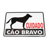 Placa de Sinalização CUIDADO CÃO BRAVO Ref PS24 ENCARTALE