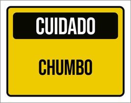 Placa De Sinalização - Cuidado Chumbo 27X35 Placa De Sinalização - Cuidado Chumbo 27X35