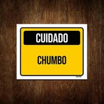 Placa De Sinalização - Cuidado Chumbo 36X46 Placa De Sinalização - Cuidado Chumbo 36X46