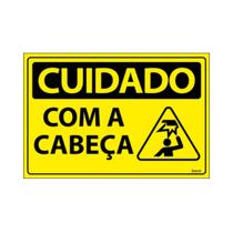 Placa De Sinalização Cuidado Com A Cabeça 30x20 Ecom IA - SC118 F9e Placa De Sinalização Cuidado Com A Cabeça 30x20 Ecom IA - SC118 F9e