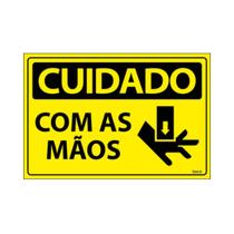 Placa De Sinalização Cuidado Com As Mãos 30x20 Ecom IA - SC139 F9e Placa De Sinalização Cuidado Com As Mãos 30x20 Ecom IA - SC139 F9e