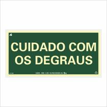 Placa de Sinalização Cuidado com os Degraus