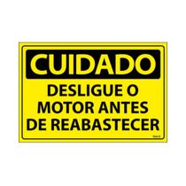 Placa De Sinalização Cuidado Desligue O Motor Antes De Reabastecer 30x20 Ecom IA - SC109 F9e Placa De Sinalização Cuidado Desligue O Motor Antes De Reabastecer 30x20 Ecom IA - SC109 F9e
