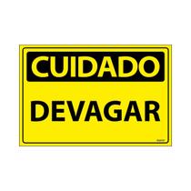 Placa De Sinalização Cuidado Devagar 30x20 Ecom IA - SC30 F9e Placa De Sinalização Cuidado Devagar 30x20 Ecom IA - SC30 F9e