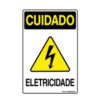 Placa De Sinalização Cuidado Eletricidade 20x30 Qi Comunicação - S-217/2 Q1A