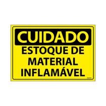 Placa De Sinalização Cuidado Estoque De Material Inflamável 30x20 Ecom IA - SC53 F9e Placa De Sinalização Cuidado Estoque De Material Inflamável 30x20 Ecom IA - SC53 F9e
