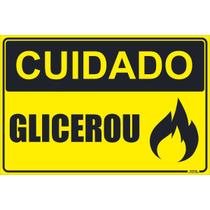Placa de Sinalização Cuidado Glicerou