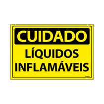 Placa De Sinalização Cuidado Líquidos Inflamáveis 30x20 Ecom IA - SC55 F9e Placa De Sinalização Cuidado Líquidos Inflamáveis 30x20 Ecom IA - SC55 F9e