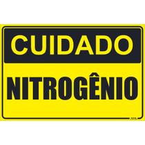 Placa de Sinalização Cuidado Nitrogênio