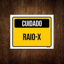 Placa De Sinalização - Cuidado Raio-X 36X46