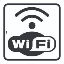Placa de Sinalização de Aviso Wi-Fi - Sinal Internet sem Fio Proteja sua Conexão
