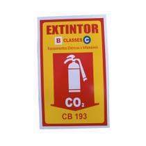 Placa de Sinalização de Extintor BC CO² Placa de Sinalização de Extintor BC CO²