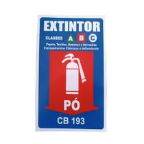 Placa de Sinalização de Extintor Pó ABC Placa de Sinalização de Extintor Pó ABC