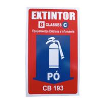 Placa de Sinalização de Extintor Pó BC Placa de Sinalização de Extintor Pó BC