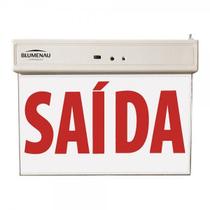Placa de Sinalização de Saida 2 Face - Blumenau Iluminação 35 Lumens - 1W Placa de Sinalização de Saida 2 Face - Blumenau Iluminação 35 Lumens - 1W