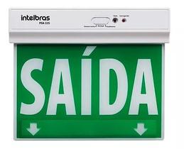 Placa de Sinalização de Saída de Emergência Dupla Face PSA 225 LED Intelbras Placa de Sinalização de Saída de Emergência Dupla Face PSA 225 LED Intelbras