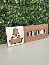 Placa de sinalização Diretoria Feminino mdf