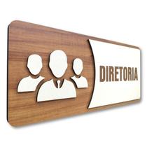 Placa De Sinalização Diretoria - MDF 30x13cm