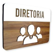 Placa De Sinalização Diretoria - MDF 30x21cm