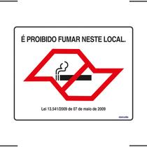 Placa De Sinalização É Proibido Fumar Neste Local 25x20 Ekomunike - P-5/2 F9e Placa De Sinalização É Proibido Fumar Neste Local 25x20 Ekomunike - P-5/2 F9e