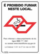 Placa de Sinalização É Proibido Fumar Neste Local