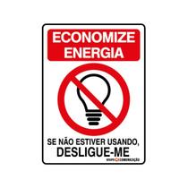 Placa De Sinalização Economize Energia Se Não Estiver Usando, Desligue-me 15x20 Qi Comunicação - P-31/1 Q1A Placa De Sinalização Economize Energia Se Não Estiver Usando, Desligue-me 15x20 Qi Comunicação - P-31/1 Q1A