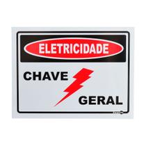 Placa de Sinalização ELETRICIDADE CHAVE GERAL PS126 ENCARTALE - Encart'Ale