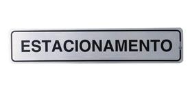 Placa De Sinalização Em Alumínio 5x25 - Estacionamento
